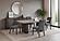 D2410 Grey Dining Table & D86DC Grey Fabric Dining Chair by Global Furniture
