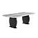 D2502 Black Dining Table & 6 D2502DC Black Dining Chairs by Global Furniture