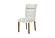 D2504DT White/Natural Dining Table & 6 D2504DC Light Grey Fabric Dining Chair by Global Furniture