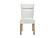 D2504DT White/Natural Dining Table & 6 D2504DC Light Grey Fabric Dining Chair by Global Furniture