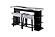 D3232CST Black Console Table + 2 Light Grey Stools by Global Furniture