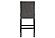D40011 Black/White Round Bar Table + 6 D1622 Black Fabric Bar Stools by Global Furniture