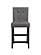 D4052 White Bar Table & 4 Grey Fabric Bar Stools by Global Furniture
