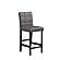 D4052 White Bar Table & 4 Grey Fabric Bar Stools by Global Furniture