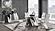 D4127NDT Clear Glass Top w/White/Gray Base Dining Table by Global Furniture