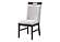 D4238 Glas Top w/Dark Brown Dining Table & 6 D4239 Light Gray Fabric Dining Chair by Global Furniture