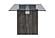 D4238 Glas top w/Dark Brown Dining Table by Global Furniture