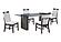D4238 Glas top w/Dark Brown Dining Table by Global Furniture