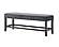 D8030 Black/Brown Dining Table & 4 D8030 Dark Grey Fabric Dining Chairs & Bench by Global Furniture