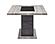 D8030 Black/Brown Dining Table w/Storage Drawers & Door by Global Furniture