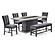 D8030 Black/Brown Dining Table w/Storage Drawers & Door by Global Furniture
