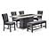 D8030 Dark Grey Fabric Dining Table Bench by Global Furniture