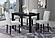 D8032 Black Dining Table & D9026 Silver Dining Chair by Global Furniture