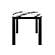 D8032DT White/Black Panda Dining Table & D9026DC Black Fabric Dining Chair by Global Furniture