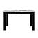 D8032DT White/Black Panda Dining Table & D9026DC Black Fabric Dining Chair by Global Furniture