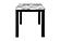 D8032DT White/Black Panda Dining Table & D9026DC Grey Fabric Dining Chair by Global Furniture