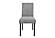 D8032DT White/Black Panda Dining Table & D9026DC Grey Fabric Dining Chair by Global Furniture