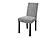 D8032DT White/Black Panda Dining Table & D9026DC Grey Fabric Dining Chair by Global Furniture