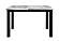 D8032DT White/Black Panda Dining Table & D9026DC Grey Fabric Dining Chair by Global Furniture