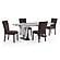 D8212 White/Brown Dining Table by Global Furniture