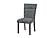D86 Grey Dining Chair w/Brown Legs (Set of 2) by Global Furniture