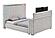 Elias Grey Queen Bed w/Immersive Sound Speaker, LED, TV Lift & Fireplace by Global Furniture