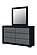 Emma Black/Grey Dresser by Global Furniture