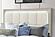 Emma Natural/White Full Bed Group by Global Furniture
