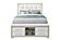 Emma Natural/White Queen Bed w/LED & USB by Global Furniture