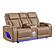 Fortuner Faux Leather 2Pc Reclining Sofa & Loveseat - Caramel by Galaxy Furniture