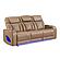 Fortuner Faux Leather 3Pc Reclining Sofa, Loveseat & Chair - Caramel by Galaxy Furniture