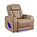 Fortuner Faux Leather Recliner Chair - Caramel by Galaxy Furniture