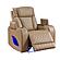 Fortuner Faux Leather Recliner Chair - Caramel by Galaxy Furniture