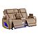 Fortuner Faux Leather Reclining Loveseat - Caramel by Galaxy Furniture