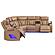 Fortuner Faux Leather Sectional Sofa - Caramel by Galaxy Furniture