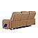 Fortuner Faux Leather Reclining Sofa - Caramel by Galaxy Furniture