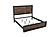 Houston Walnut King 2Pc Set w/Bed & 1 Nightstand by Galaxy Furniture