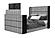 Isabella Grey Queen Bed w/LED, TV Lift, Speaker & Fireplace by Global Furniture
