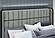 Isabella Grey Queen Bed w/LED, TV Lift, Speaker & Fireplace by Global Furniture