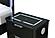 Lando Black Nightstand w/Speaker & Wireless Charging Platform by Global Furniture