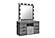 Lexi Grey Vanity Set w/Stool by Global Furniture