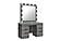 Lexi Grey Vanity w/Speaker by Global Furniture