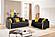 Lippa Upholstery 3 piece Sofa Set - Black by Galaxy Furniture