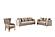 Lippa Upholstery 3 piece Sofa Set - Taupe by Galaxy Furniture
