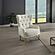 Lippa Upholstery Chair - Off White by Galaxy Furniture