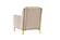 Lisa Velvet Upholstery Chair - Ivory by Galaxy Furniture