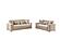 Lisa Velvet Upholstery Sofa & Loveseat - Ivory by Galaxy Furniture