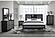 Lisbon Grey/Black Bookcase King Bed by Global Furniture