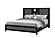 Lisbon Grey/Black Bookcase King Bed by Global Furniture