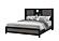 Lisbon Grey/Black Bookcase King Bed Group by Global Furniture